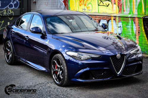 Alfa Romeo Giulia helfoliert med lakkbeskyttelsesfilm fra STEK-3