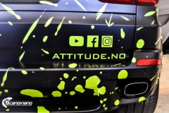 BMWX5 foliert i Atomic Lime fra PWF-14