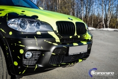 BMWX5 foliert i Atomic Lime fra PWF-17