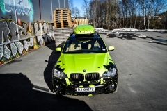 BMWX5 foliert i Atomic Lime fra PWF-23