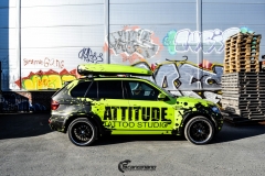BMWX5 foliert i Atomic Lime fra PWF-24