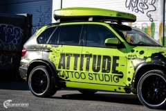 BMWX5 foliert i Atomic Lime fra PWF-32