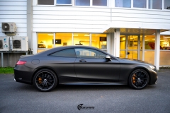 Mercedes-Benz S-Class Coupe AMG helfoliert i Matt Diamond Black fra PWF (5 из 8)