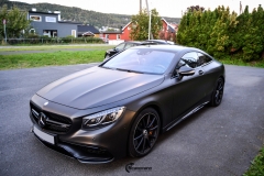 Mercedes-Benz S-Class Coupe AMG helfoliert i Matt Diamond Black fra PWF (8 из 8)