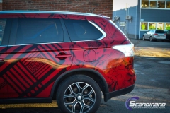 Mitsubishi Outlander foliert med transparent print folie fra ORAFOL